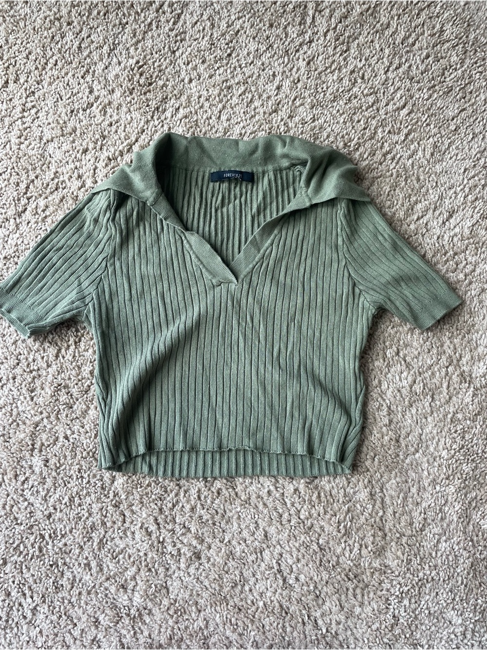 Knit Sweater Cropped Tee